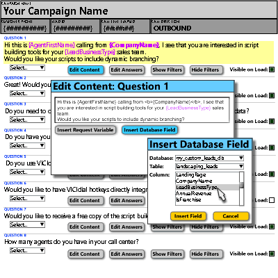 Custom data fields editor